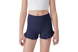 JOCMIC Girls Dance Athletic Shorts High Waisted Gymnastics Cartwheel Yoga Ruffle Shorts