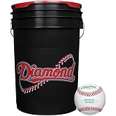 Diamond Black Bucket with DOL-A OL Baseballs (30 Balls)