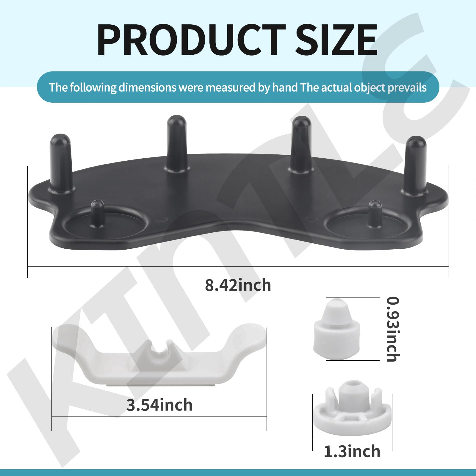 Stand Mixer Attachment Holders/Base Accessories Cradle - Compatible With Kitchenaid Mixer Organizer for 4.5QT/5QT/6QT, Equipped With Rubber Feet (Durable Plastic)