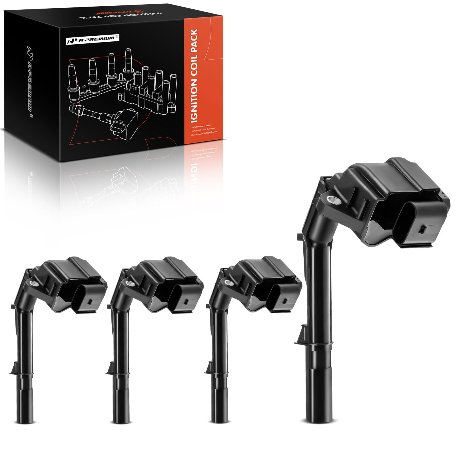 Photo 1 of A-Premium Ignition Coil Packs of 4 L4 2.0L Compatible with Infiniti Q50, Q60 & Mercedes-Benz C300 C350E CLA250, E300, GLA250 GLC300, SLC300 SLK300, Metris & More