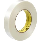 3M Scotch Filament Tape 898, Clear, 24 mm x 55 m, 6.6 mil, 1 Roll
