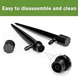 KAHEIGN 60Pcs 8-Outlet Drippers 360° Adjustable Drip Irrigation 4/7mm Tubing view 2