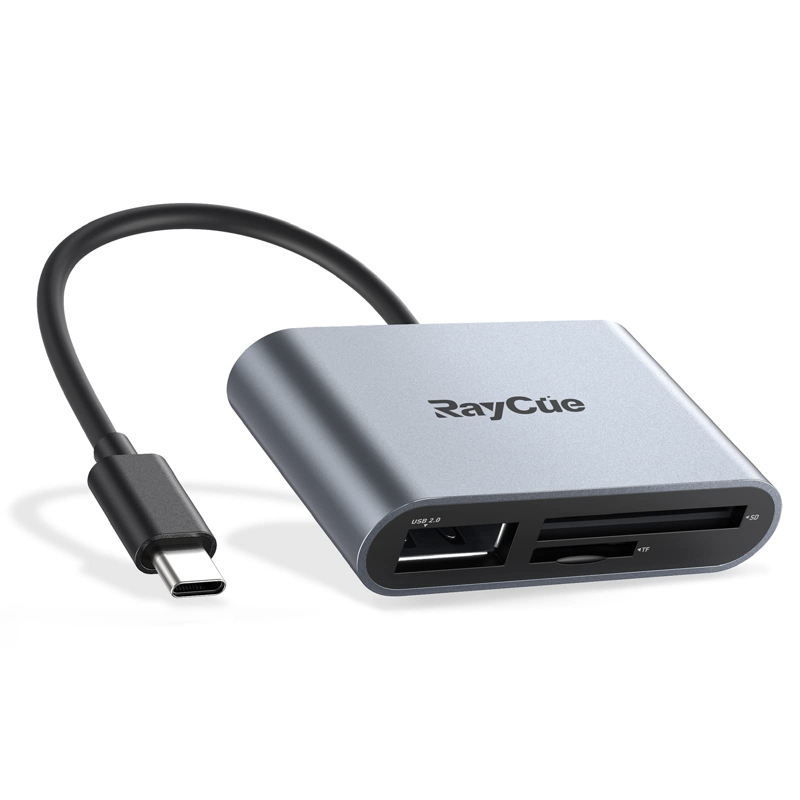 RayCue USB C SD Card Reader Adapter, Type C Micro SD TF Card Reader Adapter, 3 in-1 USB C to USB Camera Memory Card Reader Adapter for iPhone 15,New Pad Pro MacBook Pro/Air, and More UBC C Devices