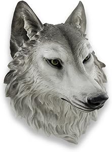 Things2Die4 `Remus` Gray Wolf Head Mount Wall Statue Bust 16 in.
