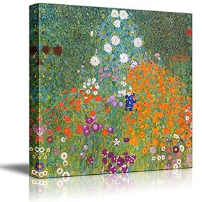 Bauerngarten by Gustav Klimt - Austrian Symbolist Painter - Canvas Art Home Art - 16x16 inches
