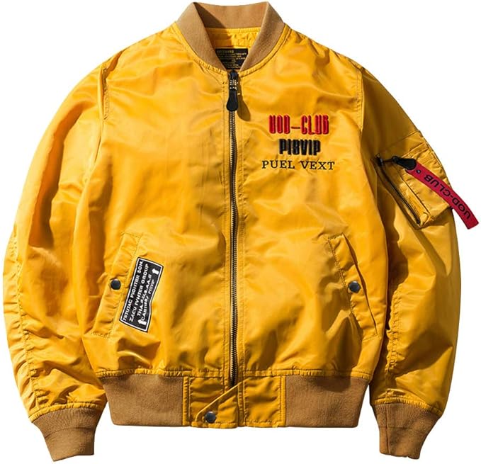 Amazon Bankiku バンキク Ma 1 メンズ アウター アーミー エムエーワン ブルゾン 刺繍 フライトジャケット バイク ジャンパー 作業着 ライダース ナイロン ジャケット 黄色 グレー 白 赤 紺 黒 緑 コート ジャケット 通販