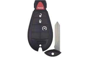 Replacement Key Fob with Remote Start for Jeep Cherokee (2014-2023) – 4-Button Keyless Entry Remote SUV Transmitter FOBIK, FC