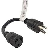 Parkworld 885149 Adapter Cord 30 AMP Twist Lock L6-30 Plug Male to Locking 20 Amp L6-20 Receptacle Female