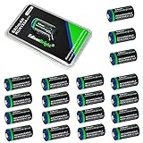 20 Batteries Pack of EdisonBright EBR65 type 16340 rechargeable CR123A RCR123A 3.7v protected li-ion batteries