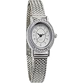 Women's Vintage Oval Watch Luxury Ultra Thin Dial Stainless Steel Watch Band Waterproof Dress Watch