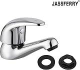 JASSFERRY Chrome Basin Taps Pair Hot Cold 1/2" Faucets with Lever Handles view 3