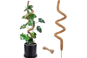 SOUPIAR Moss Pole for Plants Monstera, 59 Inch Tall Bendable Moss Poles for Climbing Plants Indoor, Large Handmade Plant Pole Sticks, Coco Coir Plant Support Stakes for Potted Plants, Pothos