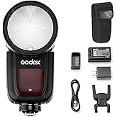 Godox V1-C Flash Speedlite for Canon, 76Ws 2.4G X Wireless TTL Speedlight | 1/8000 HSS, 1.5s Recycle, 480 Full Power Flashes, Rechargeable Battery, GODOX V1 C V1C Round Head Camera Flash for Canon