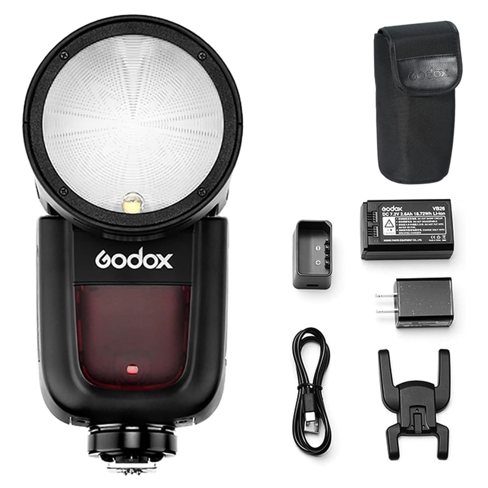 Photo 1 of Godox V1-C Flash Speedlite for Canon, 76Ws 2.4G X Wireless TTL 1/8000 HSS Speedlight, 1.5s Recycle, 480 Full Power Flashes with Rechargeable Battery