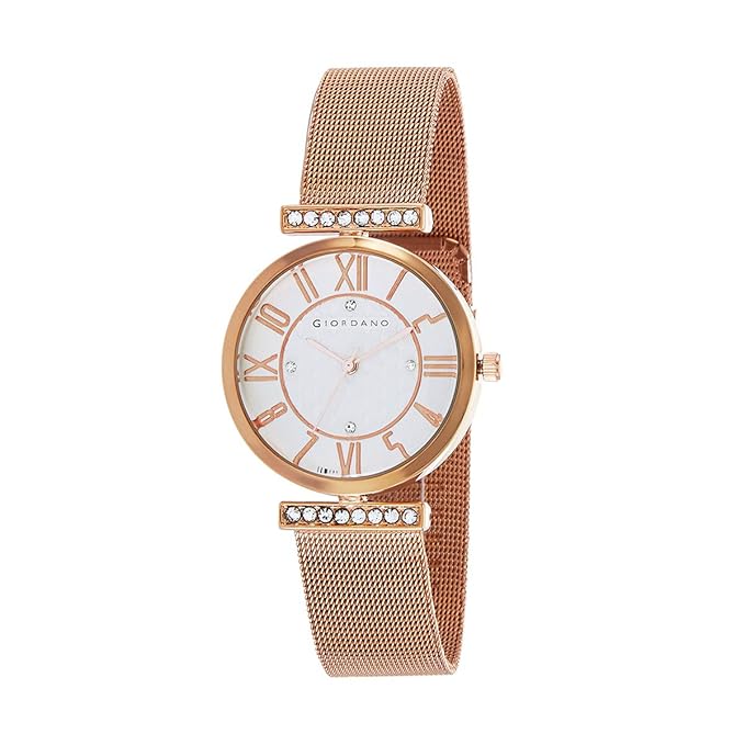 Giordano Analog White Dial Women's Watch-C2149-11