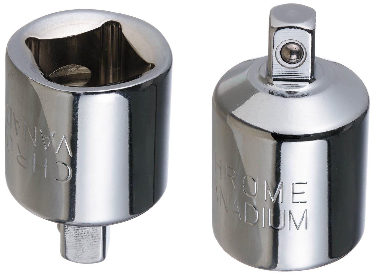 YoiYee Chrome Vanadium Steel Socket Adapter and Reducer Set, 1/2" Female to 1/4" Male Drive, Pack of 2