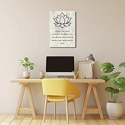 LZIMU Lotus Flower Canvas Wall Art Inspirational