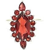 Genuine 2ct Pyrope Garnet 925 Solid Sterling Silver Ring Size 6, 7, 9