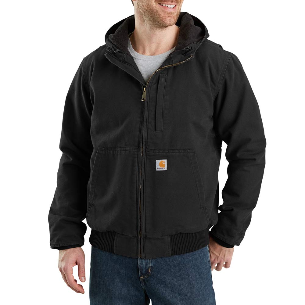 Carhartt Men's Big & Tall Full Swing Loose Fit Washed Duck Fleece-Lined Active Jacket