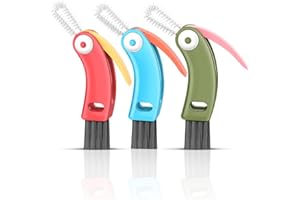 MOCYBOL 3 in 1 Cup Lid Cleaning Brush 3 PCS - Multifunctional Cleaning Brush Set for Tight Spaces, Bottle Gaps & Travel Mugs | Portable Durable Cup Lid Cleaner Tools (Multicolor)