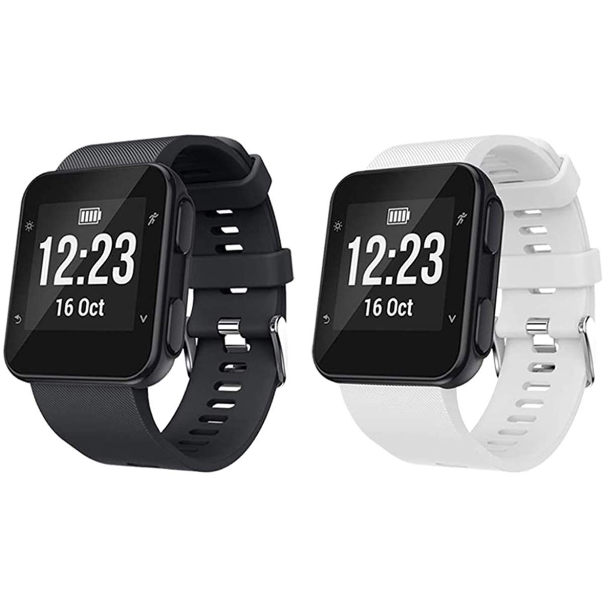 Shieranlee Band Compatible with Garmin Forerunner 35, Soft Silicone Watch Band Replacement Strap, for Garmin Forerunner 35 Smart Watch, Fit 5.11-9.05 Inch (130mm-230mm) Wrist