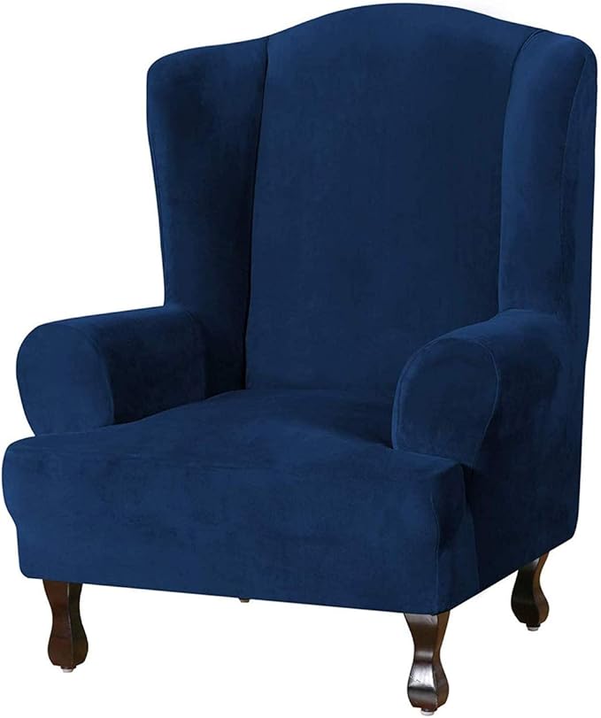 BANGSUN Wing Chair Slipcover Velvet Slipcovers Wingback Chairs Ultra