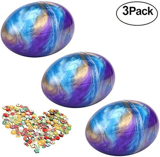 Novedad Floam Slime Mud Fluffy Slime Galaxy Egg Slime Putty Putty Non Toxic Slime DIY Stress Relief Toys para niños y Adultos - Paquete de 3 para niño bebé: Amazon.com.mx: Hogar y
