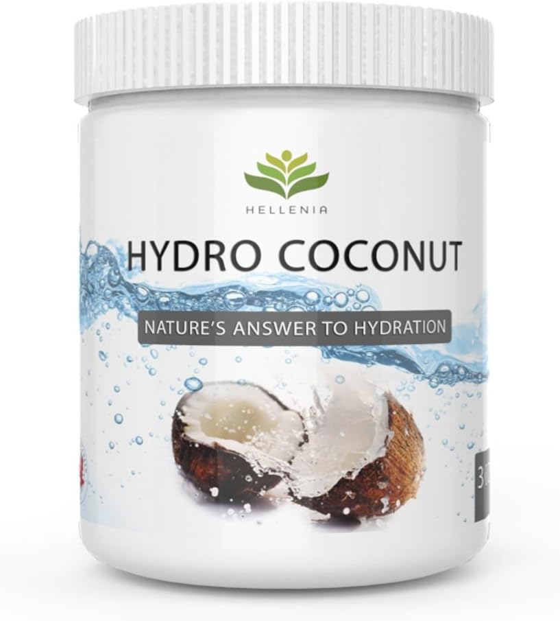 Hellenia Hydro Coconut Powder, 300g, Rehydration Drink, Electrolyte Replenishment