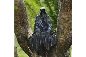 Peibang 5.9 Inch Mysterious Black Robe Statue -Spooky Decorations with Resin Figurine