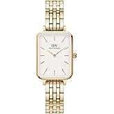 Daniel Wellington Quadro 5-Link Bezel Women's Watch – 20x26mm Square Case, Stainless Steel Strap, Japanese Quartz Movement, Water Resistant, Analog Watch for Women