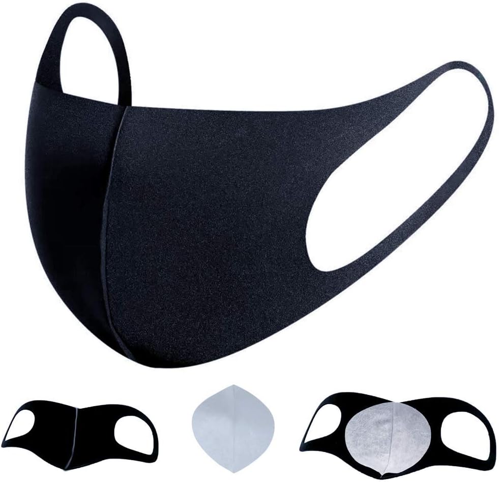 HIYUTOY 5 PCS Disposable Face Másk 5Ply Ear Loop, Activated Carbon Unisex Dust Másk Cover,Comfortable Dustproof Másk Mouth Protection for Men Women