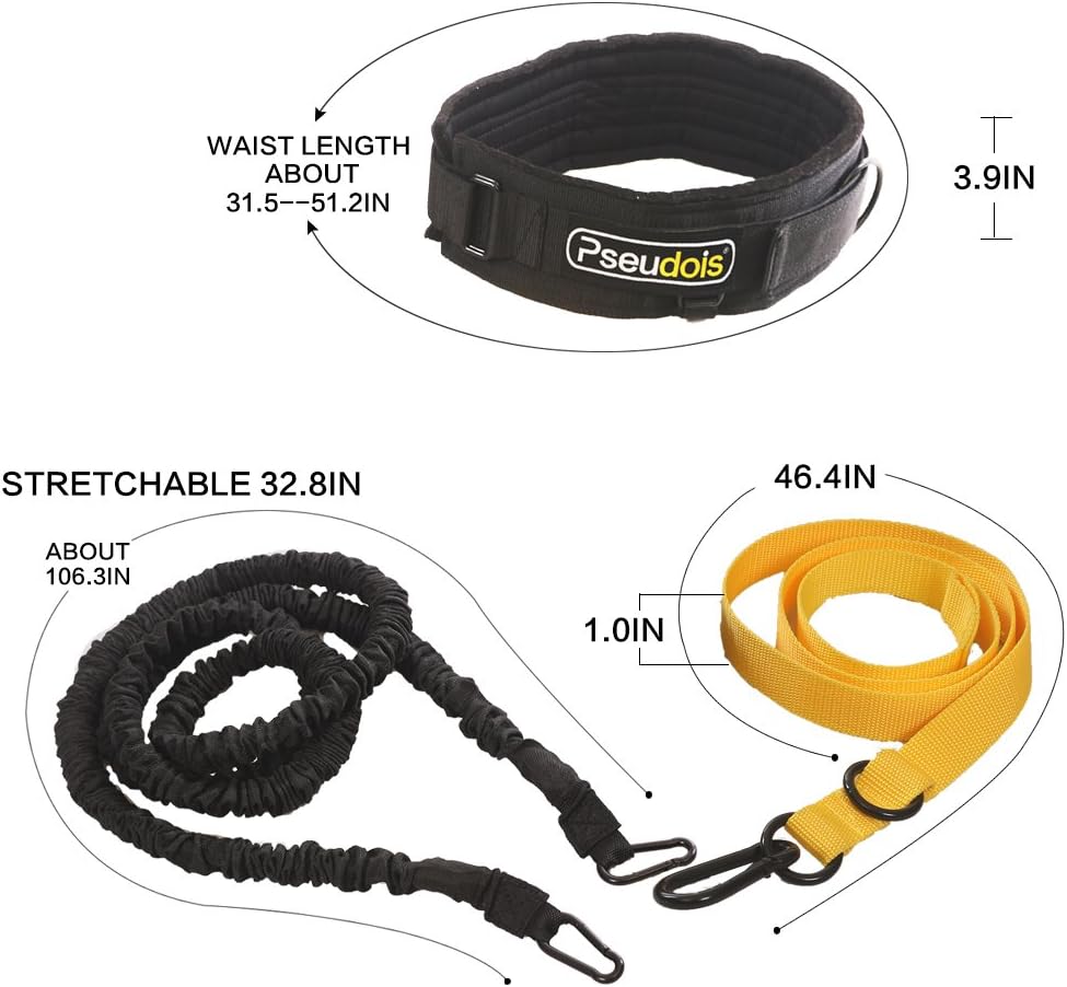 Pseudois Resistance Bungee Band, Running Training Bungee Workout Band, Speed Strength, Basketball and Football Equipment for Improving Strength, Power and Agility : Sports & Outdoors