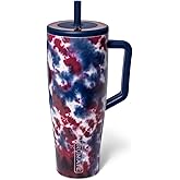 BrüMate Era 40 oz Tumbler with Handle and Straw | 100% Leakproof Insulated Water Bottle Tumbler with Lid and Straw | Made of Stainless Steel | Cup Holder Friendly | 40oz (Star Burst)