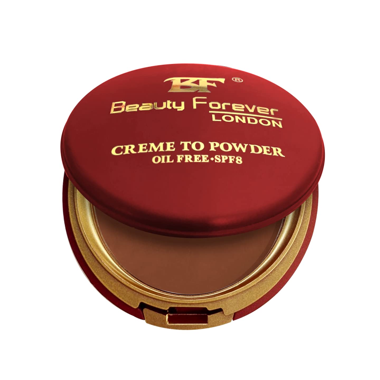 Beauty Forever Creme to Powder Foundation, Lightweight Formula Oil Free, Matte Finish Face Foundation, Suitable For All Skin Types, Friendly Cool Natural Looks, Available in 16 Shades (Topaz (CTP109))