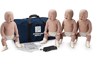 PRESTAN 4-Pack of Infant CPR Manikins with Compression Rate Monitors by PRESTAN, Medium Tone PP-IM-400M-MS
