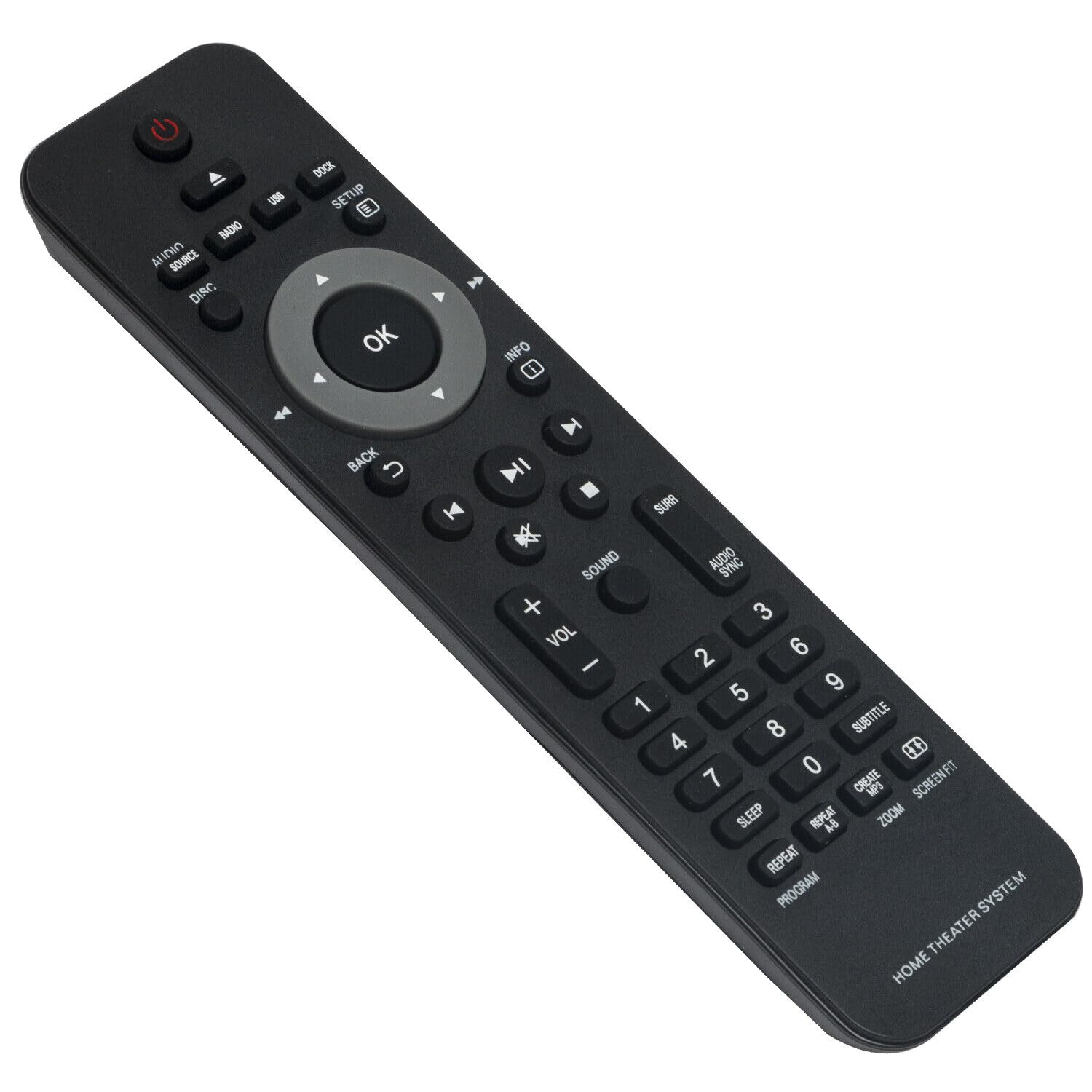 VINABTY New Remote Control Replacement fit for PHILIPS HOME THEATER SYSTEM Hts3371d Hts3372d Hts3371d/f7e Hts3371d/f7b Hts3372d/f7e Hts3372d/f7b HTS3371D HTS3372D Hts3372d/f7 Remote Controller
