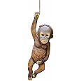 THE PERFECT PART Monkey Statue - Hanging Monkey for Front Yard Decor, Durable Garden Sculptures & Statues, Monkey Figurines for Home & Garden Decor, Monkey Figurine for Animal Garden Decor (Chimp)