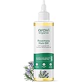 Aravi Organic Rosemary Lavender Hair Oil For Healthy Hair, Scalp, Hair Roots - 100% Pure & Natural - For Hair Growth & Hair Fall Control- 6.7 FL Oz / 200 ml