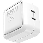 NOCO XGrid X65: 65W USB-C Charger – Dual Port Type C Power Adapter, GaN Fast Charging with PD 3.0, QC 4.0+, PPS, Smart Power