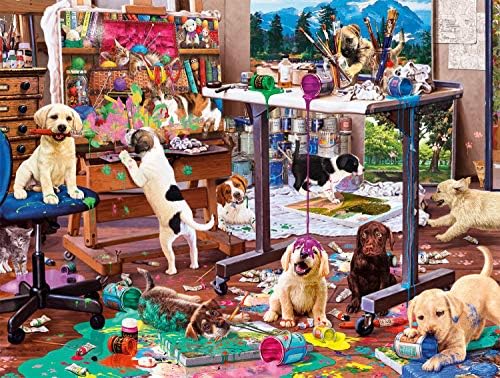 Buffalo Video games – Portray Puppies – 750 Piece Jigsaw Puzzle