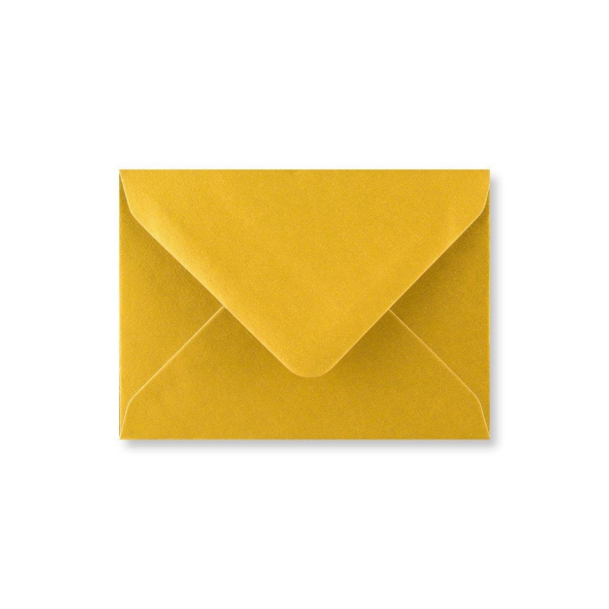 indigo® Festive Coloured Gummed Diamond Flap Envelopes (Pack of 20) (C5 (162 X 229mm), Metallic Gold)