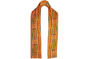 Dupsie's Kente African Print Stole/Sash, Made in Africa Black History Celebrations, Events, Cultural, Choir, Church, Schools