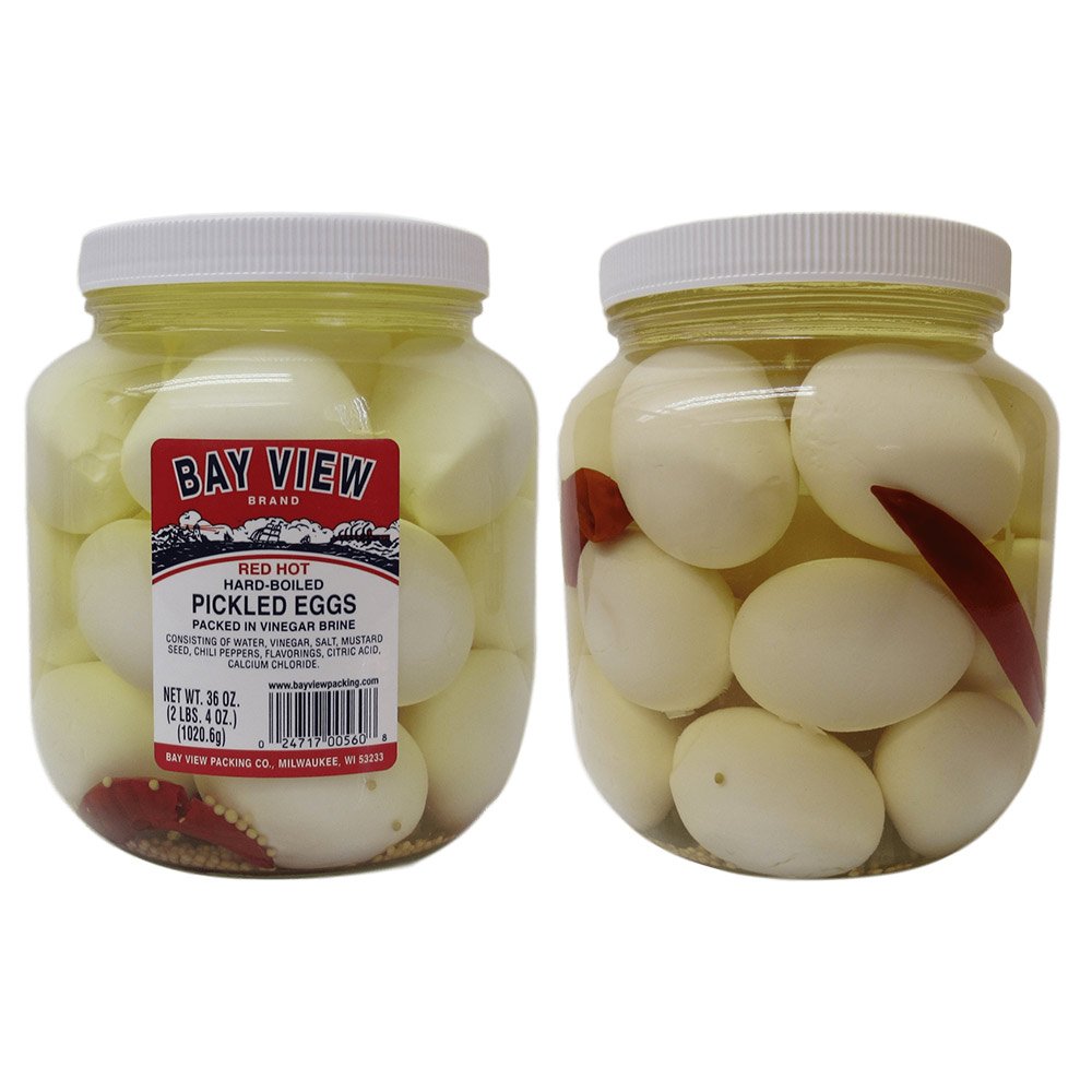 Red Hot Gourmet Pickled Eggs 2 jars Spicy Pickled Eggs