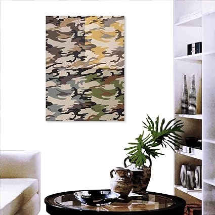Amazon Com Camo Modern Wall Art Living Room Decoration Camouflage