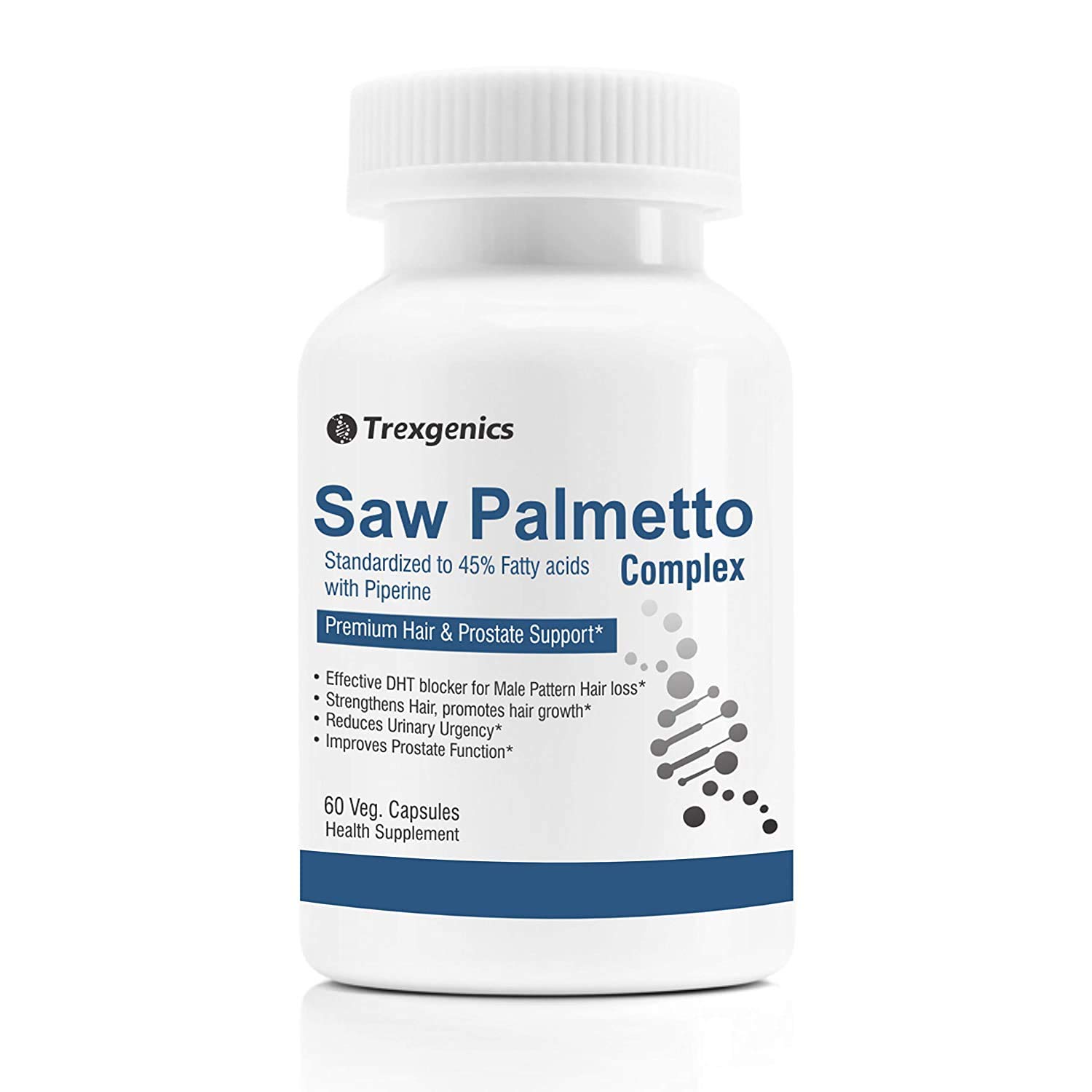 Dharma Trexgenics Saw Palmetto Advanced - High Strength 45% Complex 550 mg with Bio-Enhancer Piperin