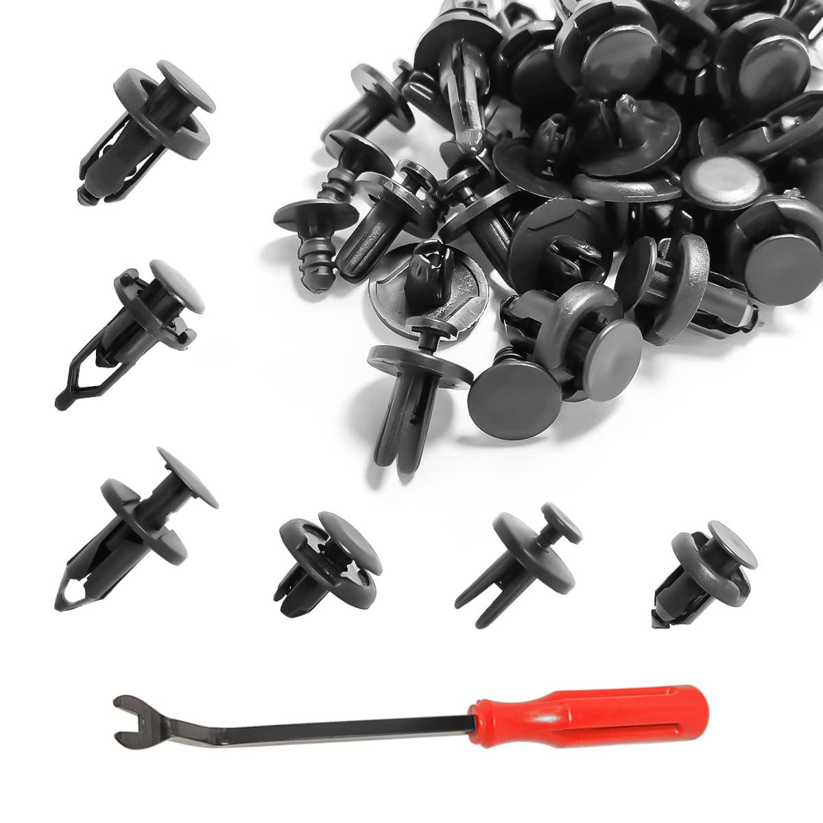 102pcs 6.3mm 8mm 9mm 10mm Bumper Push Fasteners Rivet Clips Expansion