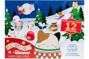 Squishmallows Micromallows 12 Day Advent Calendar 2025, Includuding Cam The Cat Christmas Edition, Tom The Festive Christmas Tree, Nick as Santa, Manny the Snowman and Many More!