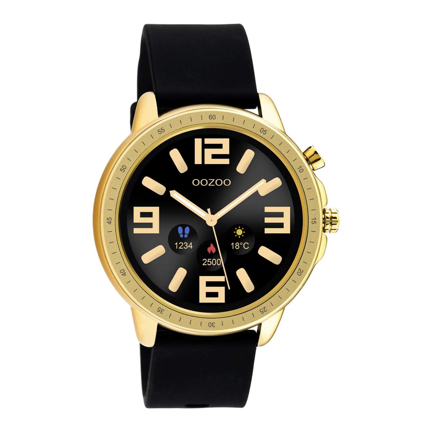 Oozoo Unisex smartwatch with Silicone Strap 45 MM Q00301