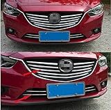 GOOACC 10PCS Chrome Front Grill Grille Cover Trims For 2014 Mazda 6 ATENZA M6