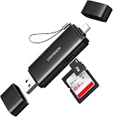 UGREEN SD Card Reader 4.0 USB-C & USB 3.0 312MB/s SD/TF Dual Slot Black view 1